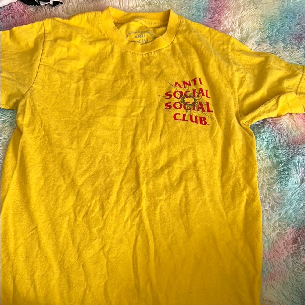 Anti Social Social Club Yellow T-Shirt